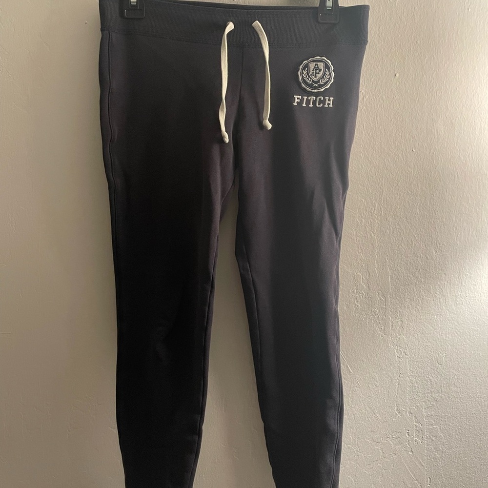 Abercrombie and Fitch Black Joggers. Medium